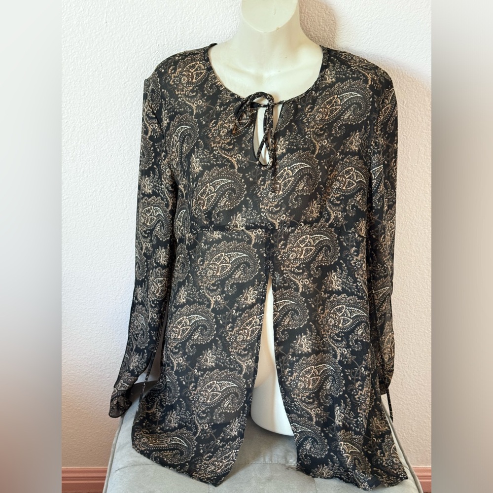 Lisa Jo Bell Sleeve Blouse Bohemian paisley